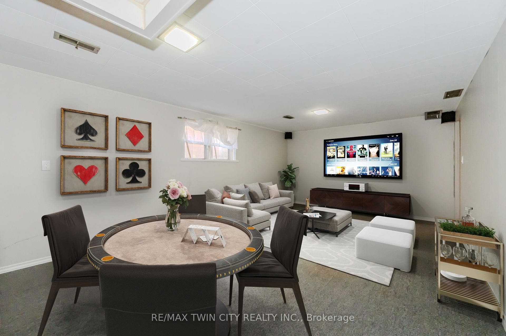 virtually staged family room