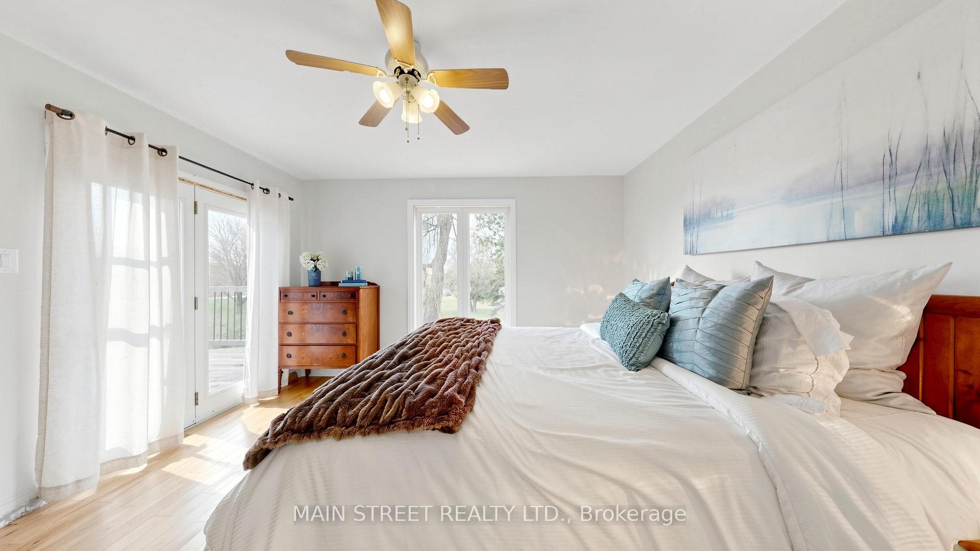 Primary has walk out to deck