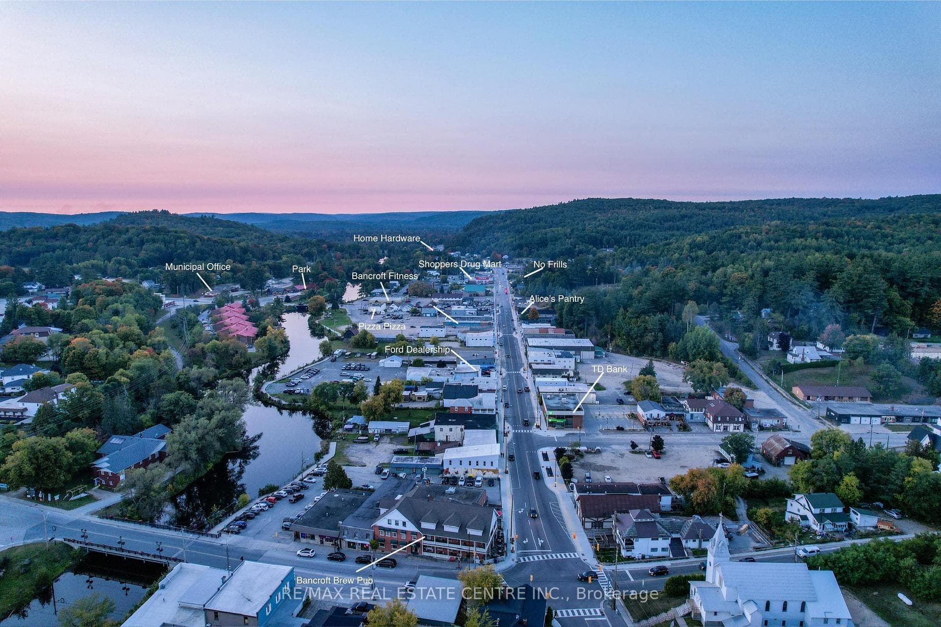 Aerial of the area