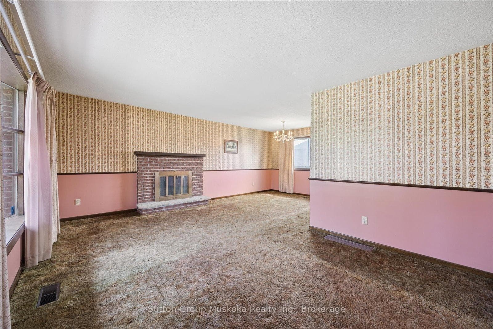 fireplace in the living room
