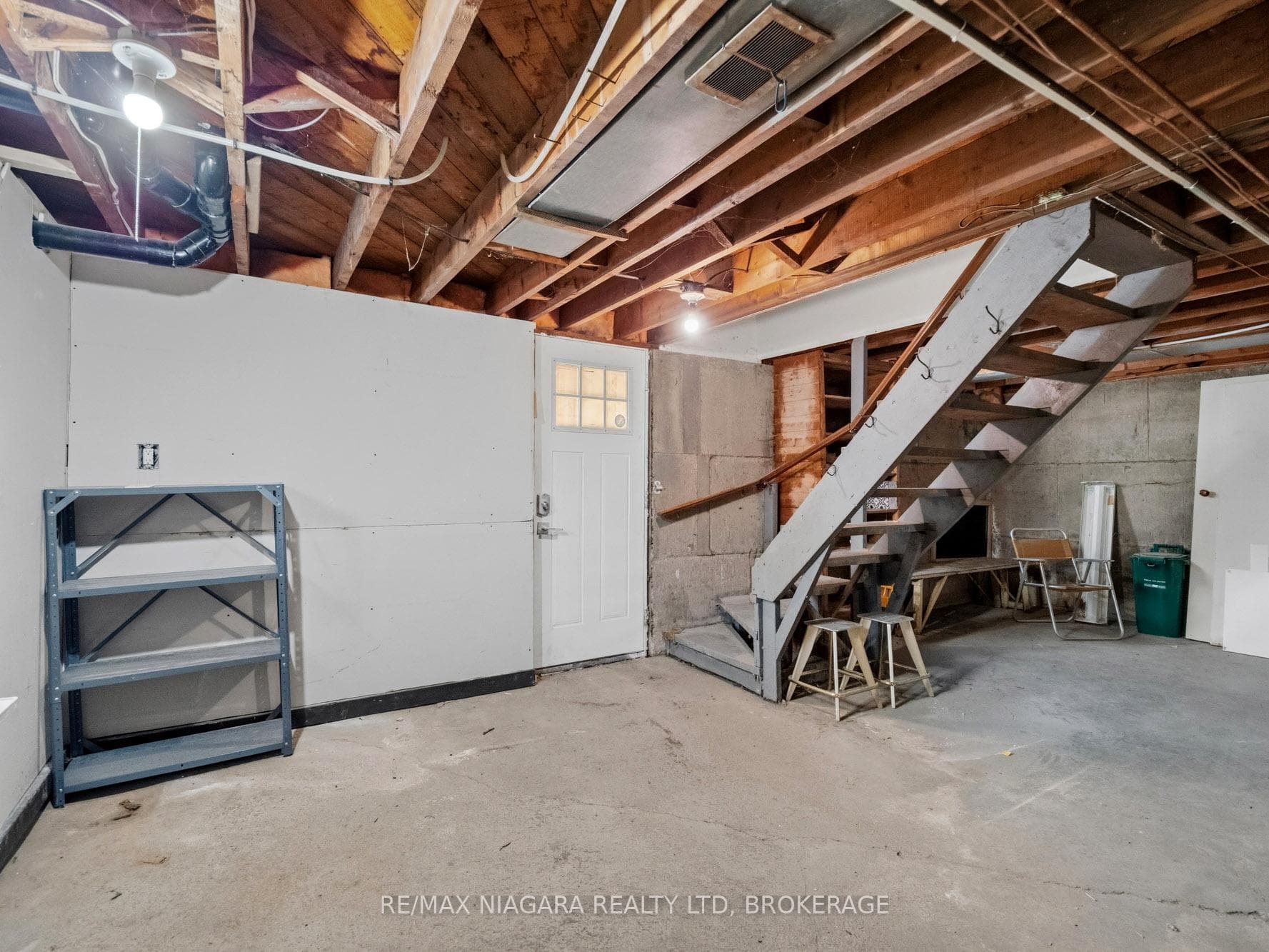 exit door in basement to back yard