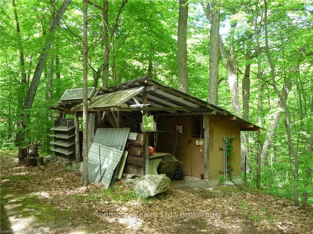 Shed houses generator & solar system batteries