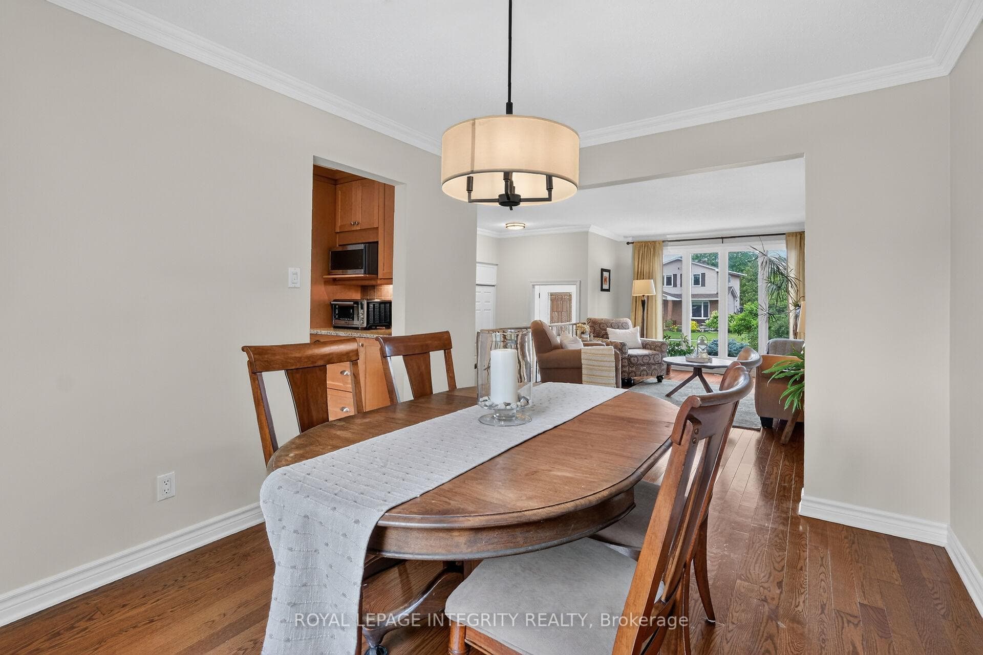 Open dining/living rooms await family gatherings