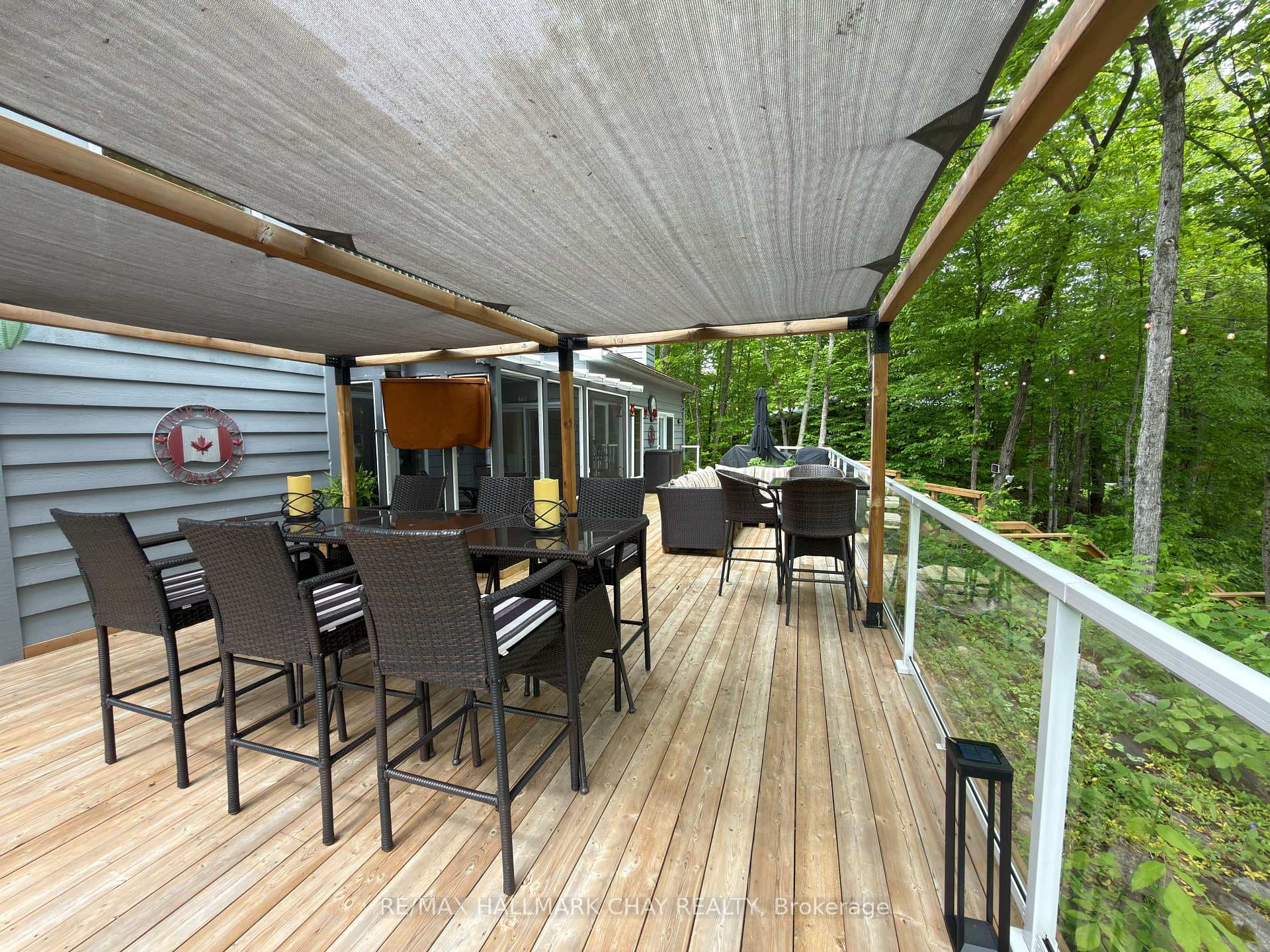 Newer Back Deck Spans the Length of the House