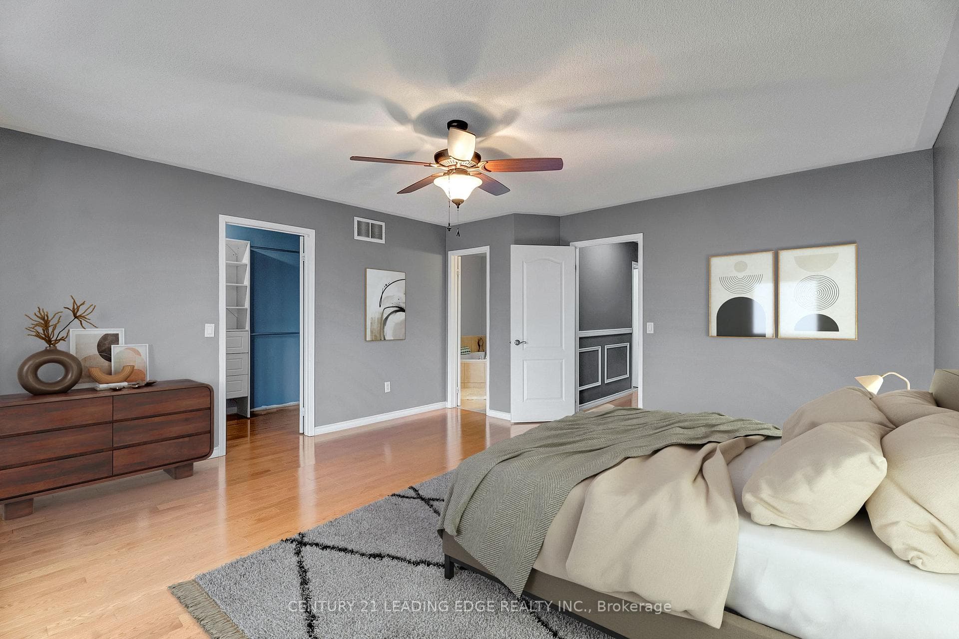 Virtually Staged Primary Bedroom