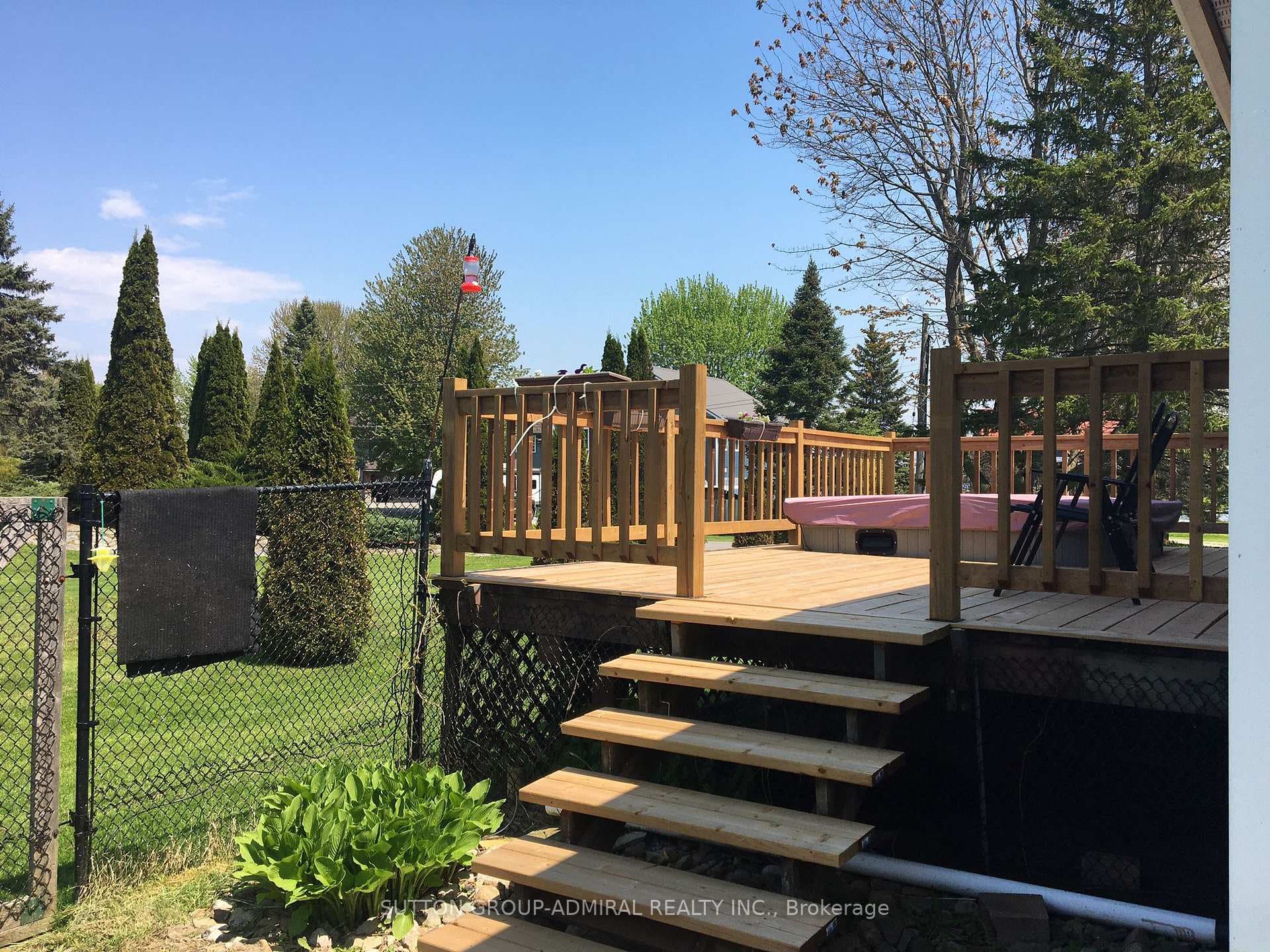 New deck with hot tub