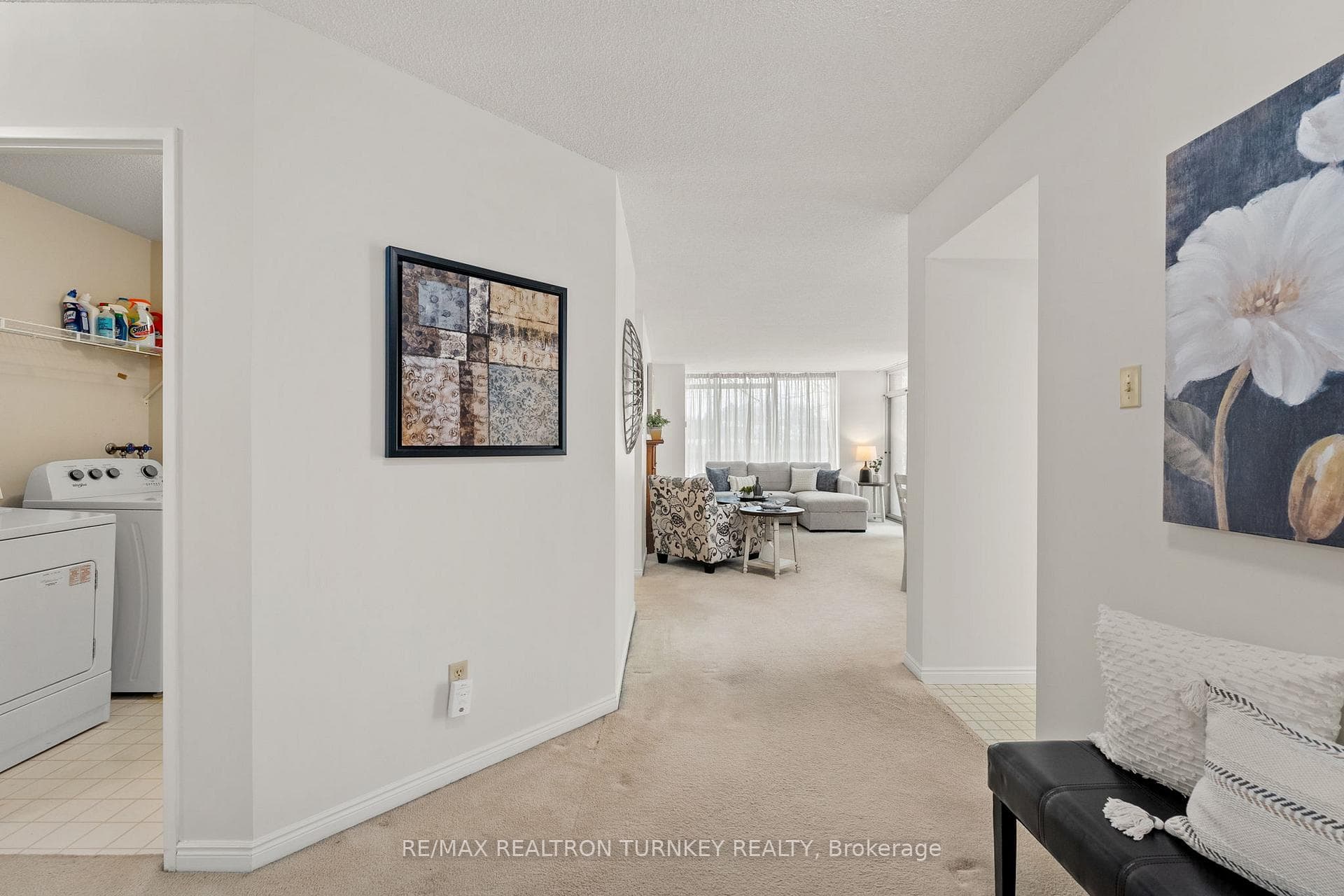 This living space is large and bright!