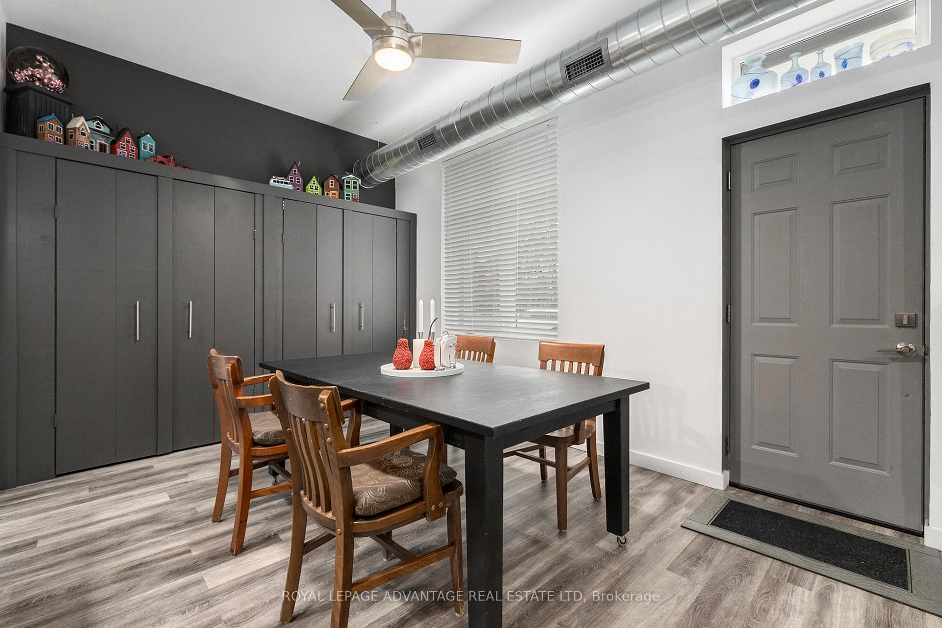 Lots of storage in dining room
