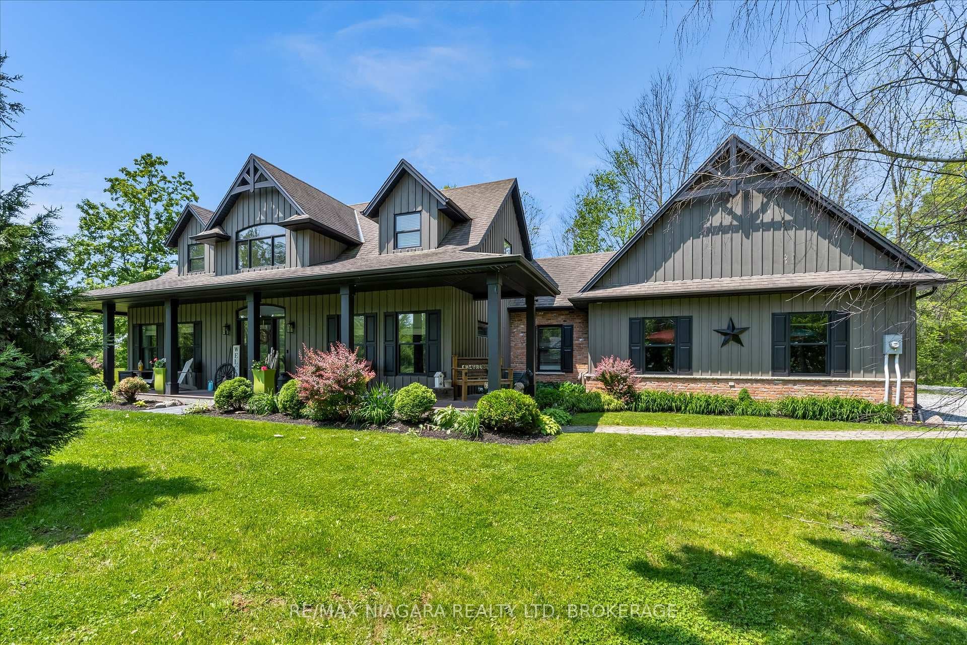 Farmhouse Style covered front porch