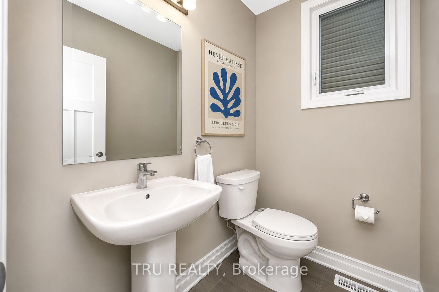 Powder Room. Virtually staged with AI.