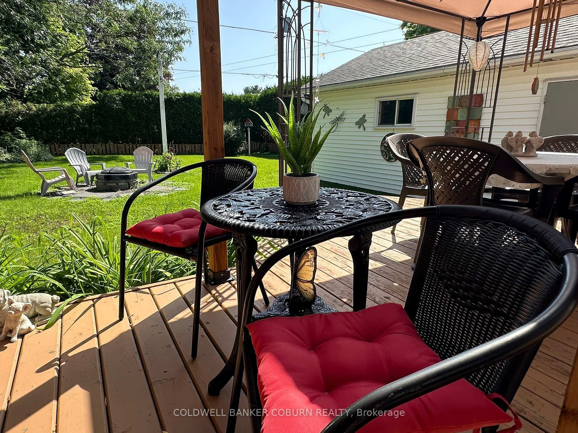Back deck with gazebo.