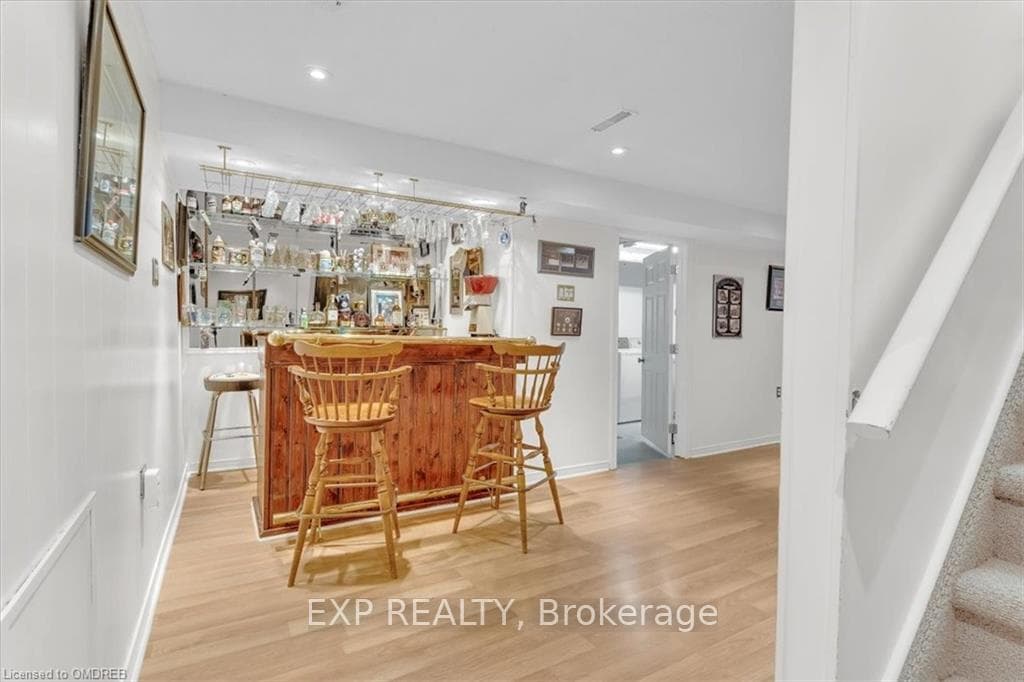 Bar area in the basement