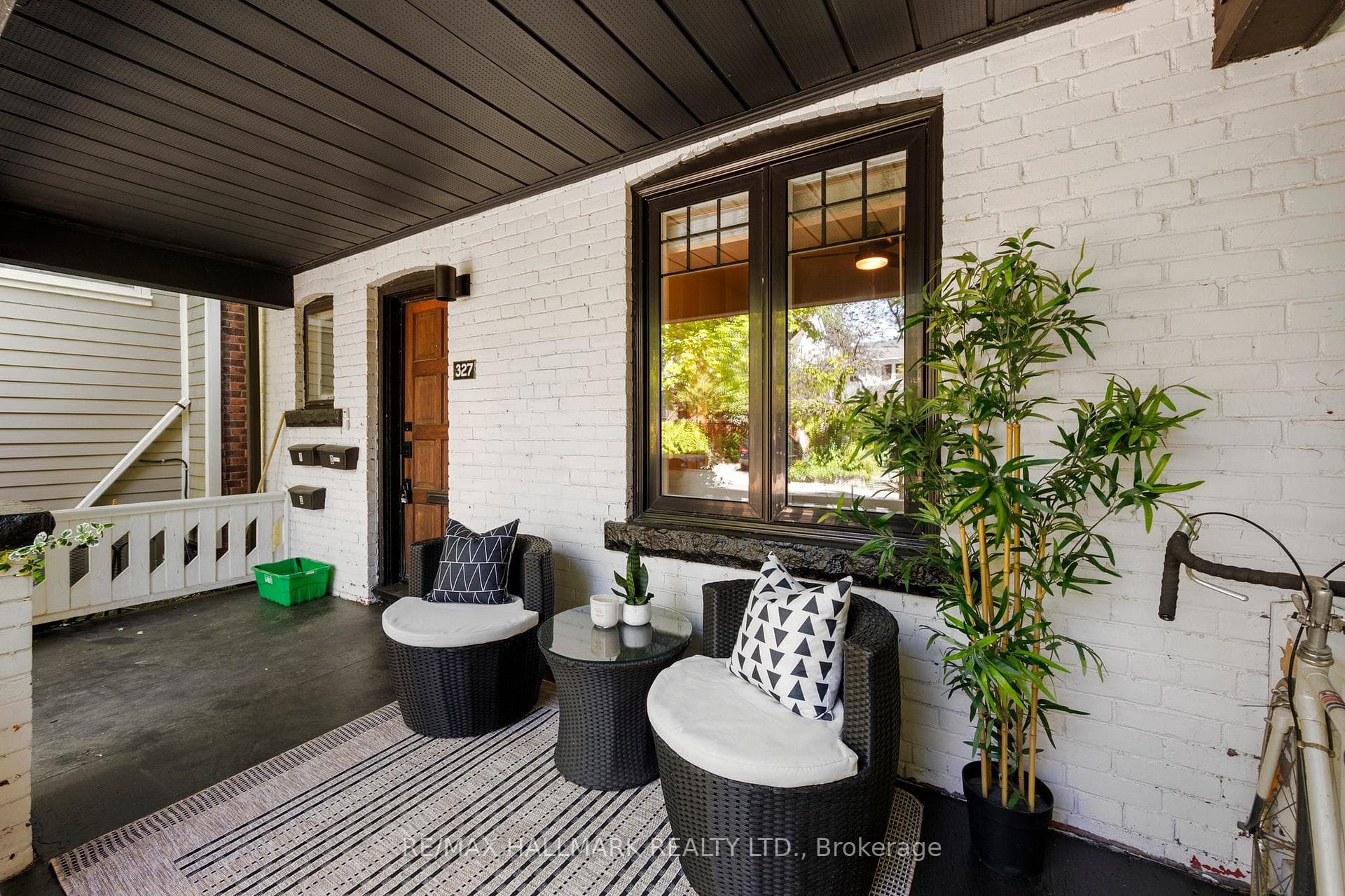 main floor unit porch