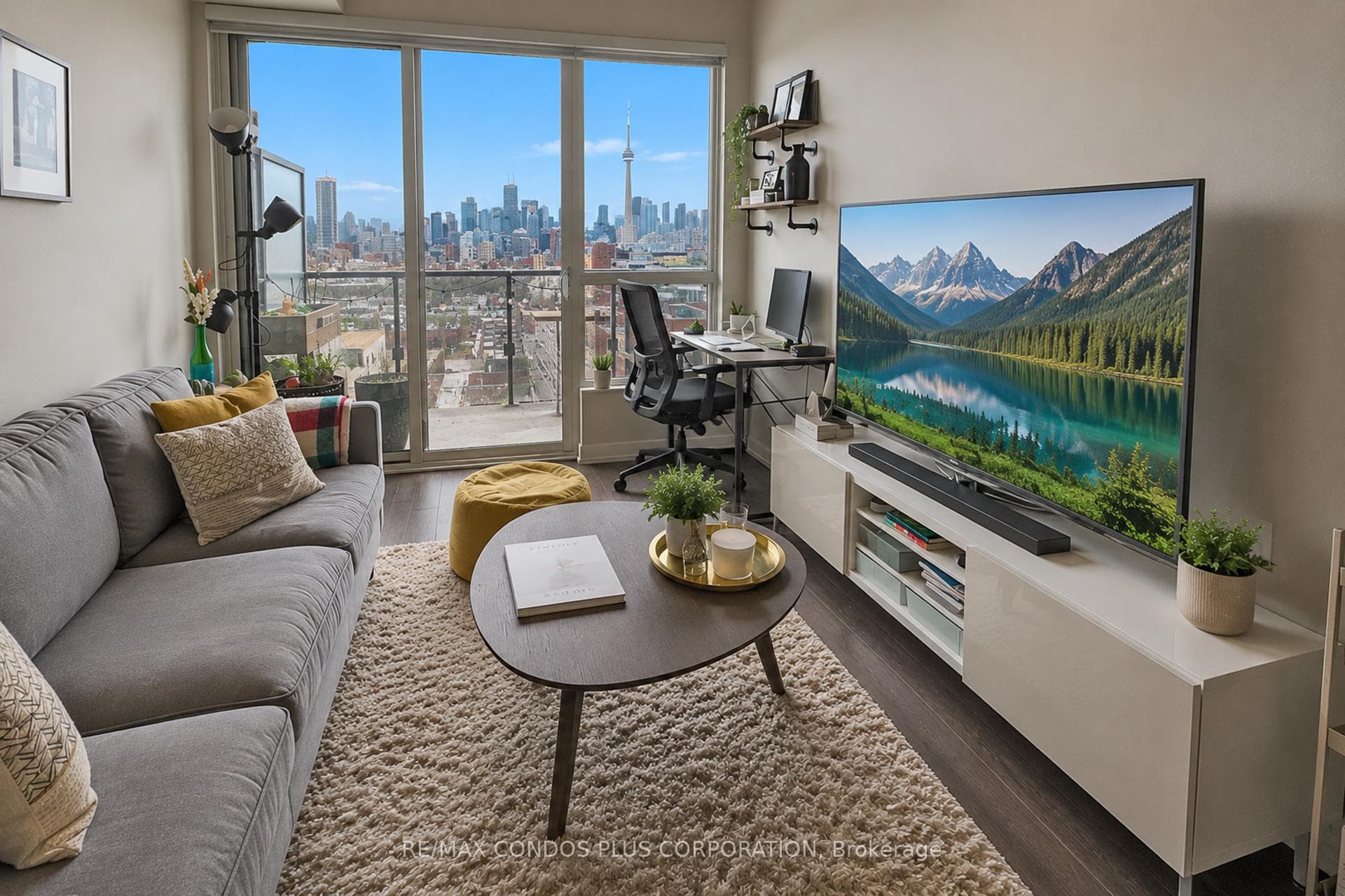Living Room and City Views