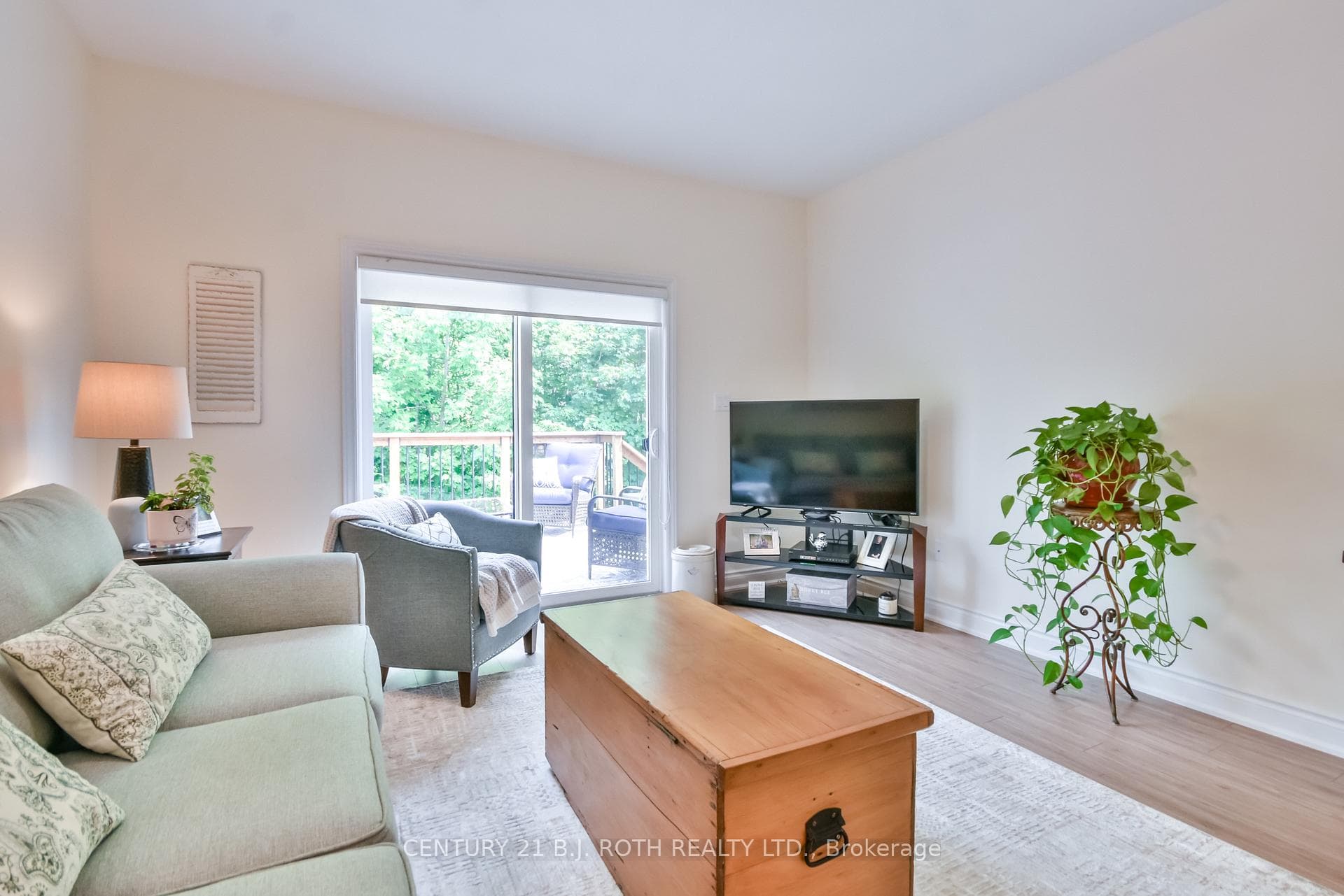 Walk out to spacious private deck!