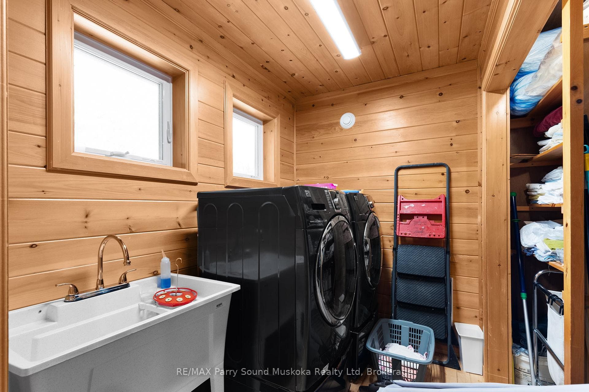 Laundry on upper floor