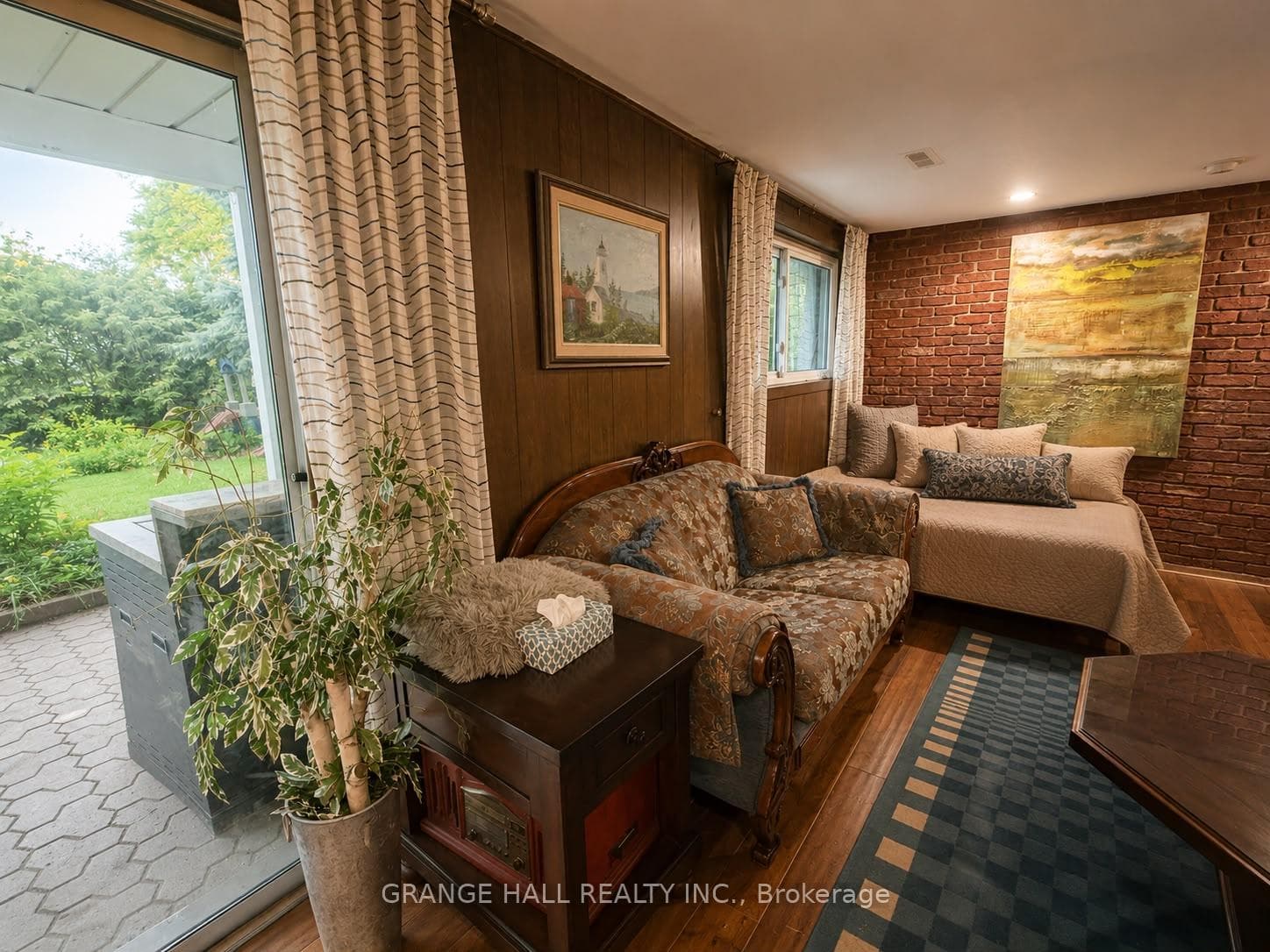 Bedroom 5 with fireplace in the basement
