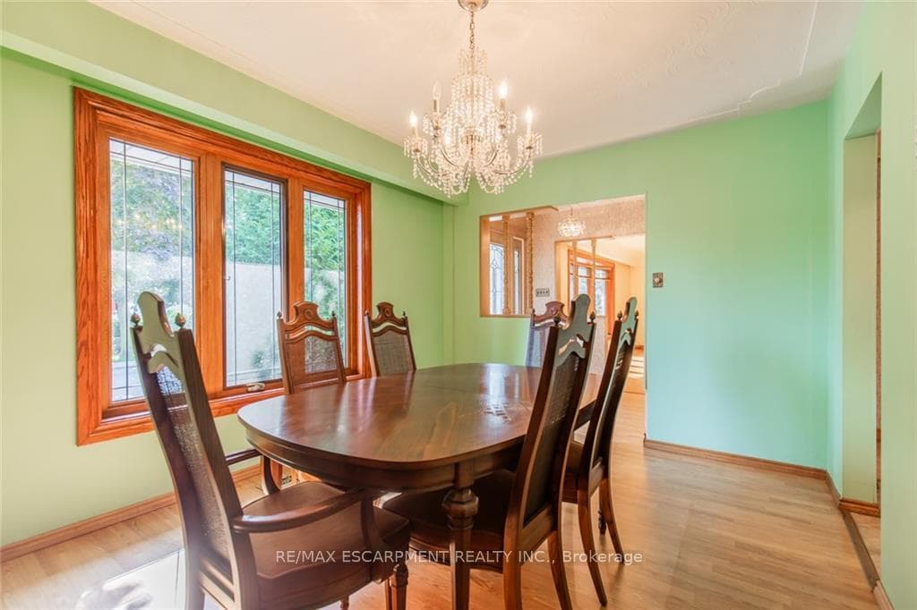 Dining Room with Triple Window