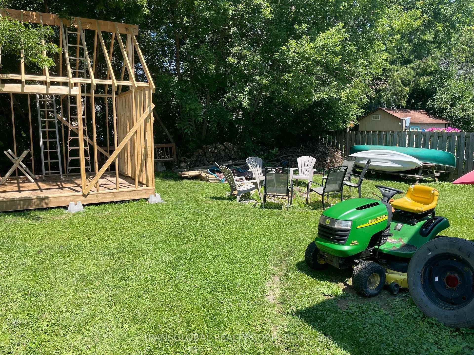 Rear yard/ partially finished shed