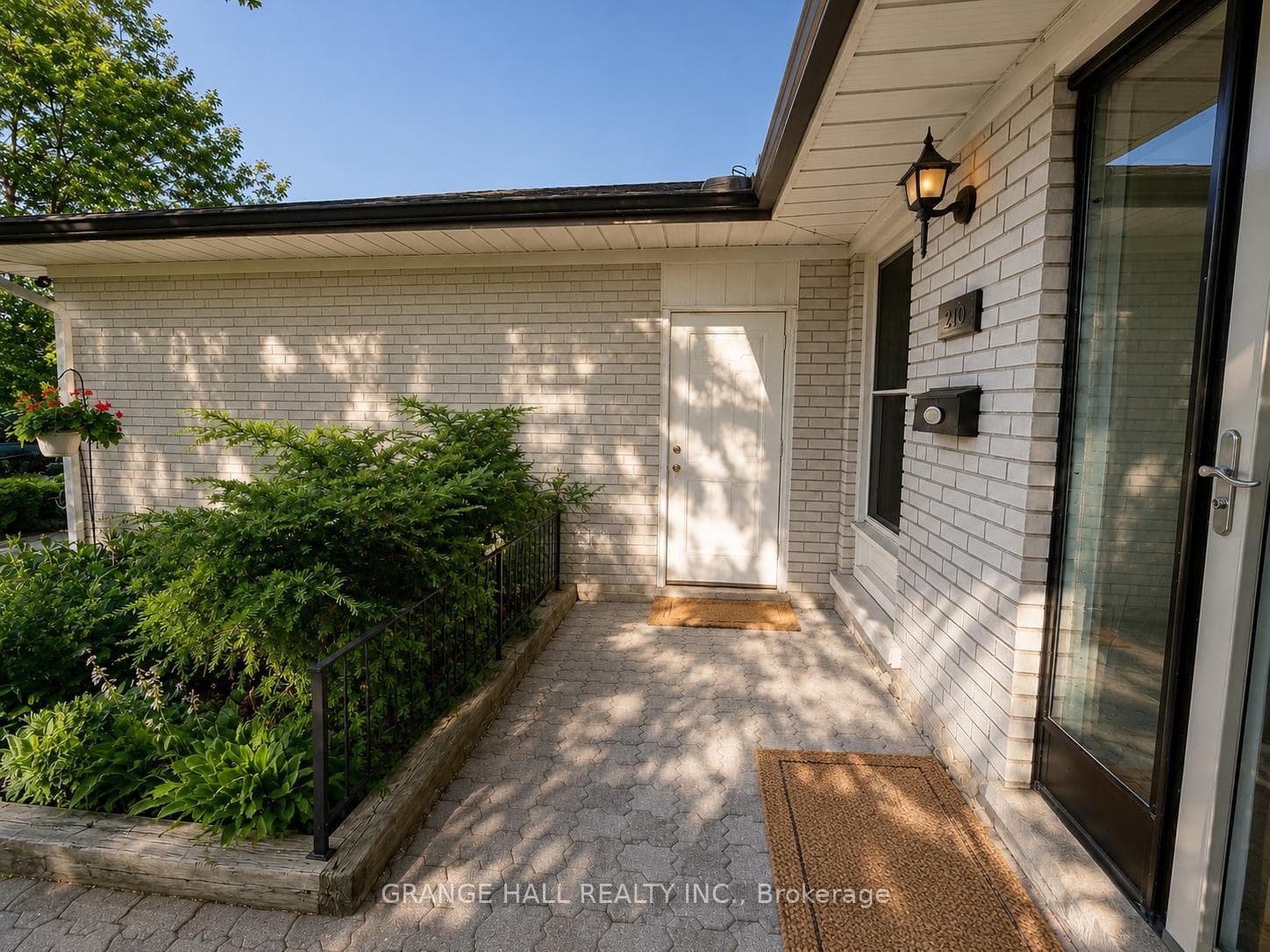 Main Entrance and entrance to the garage