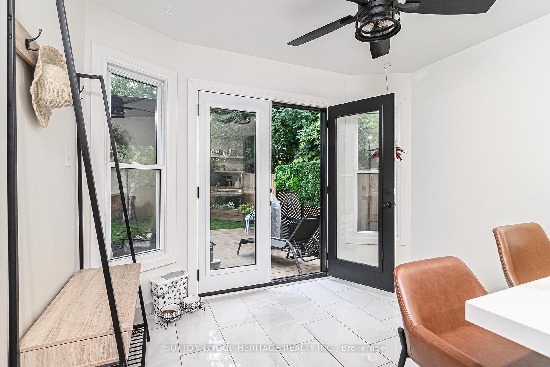 French Doors to the Deck & Yard