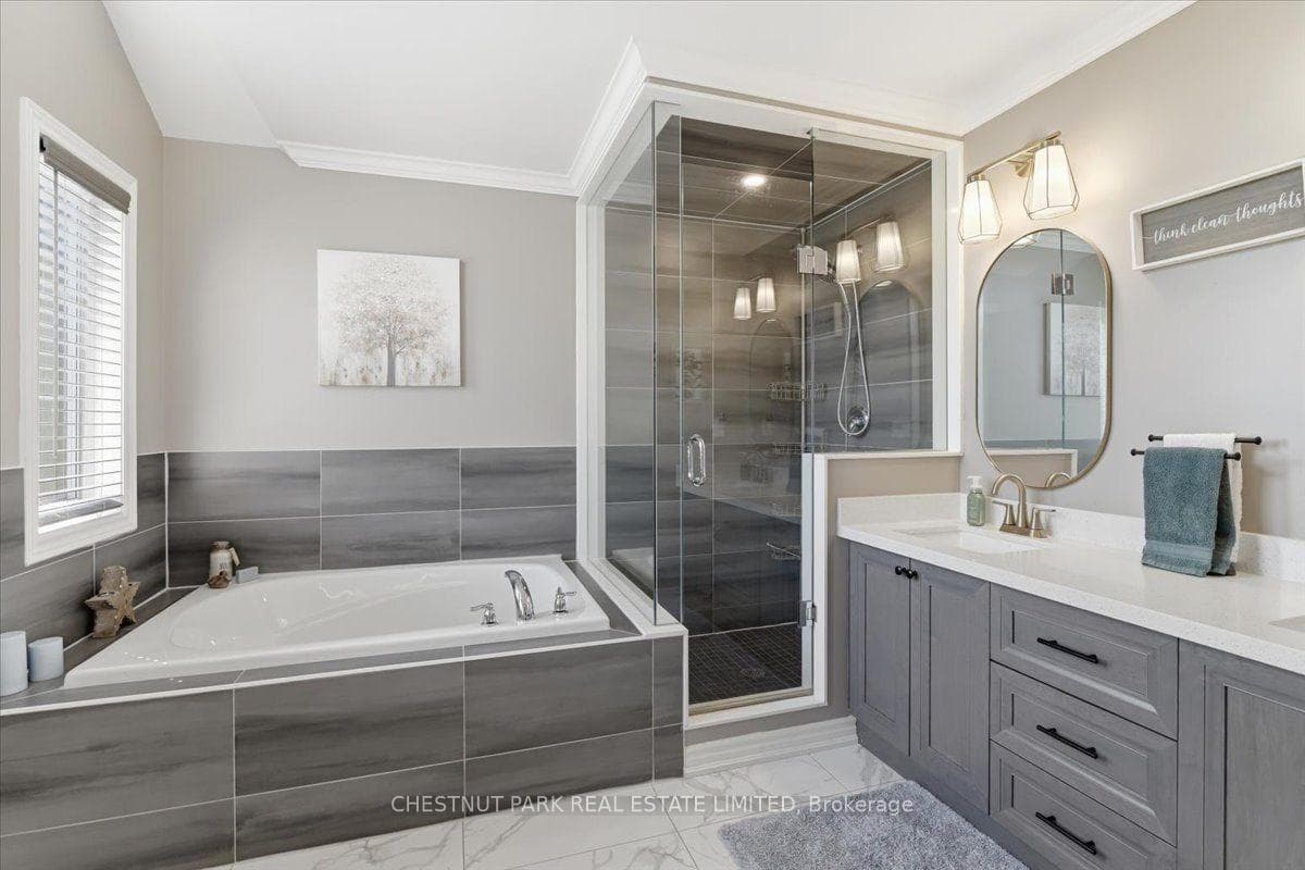 5pc Primary Ensuite with Quartz Double-Sink Vanity