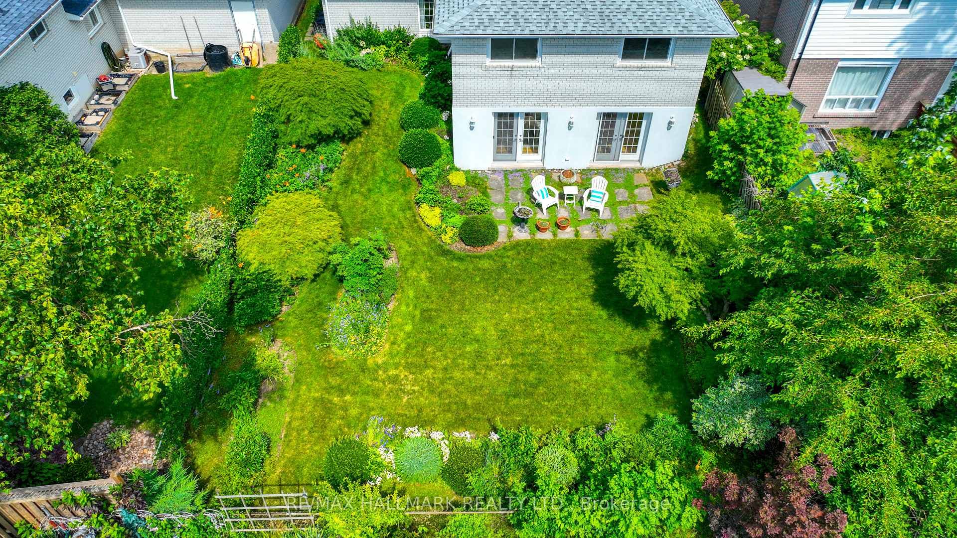 large landscaped yard