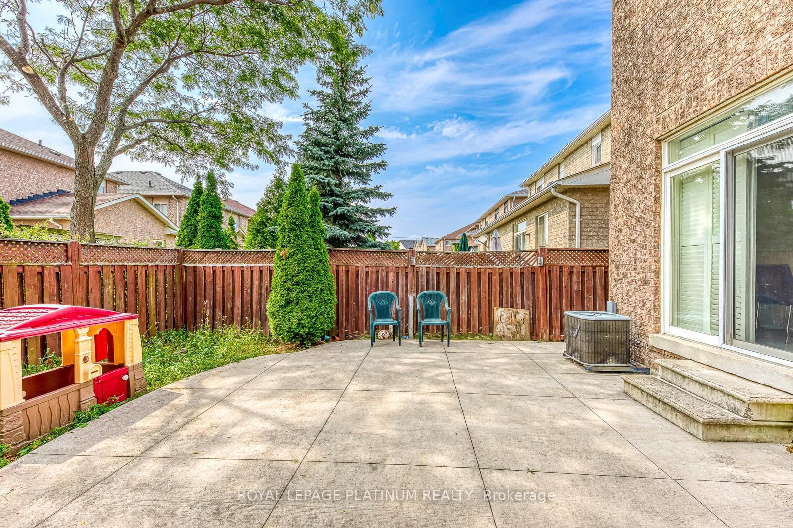 Backyard Cement Patio Deck