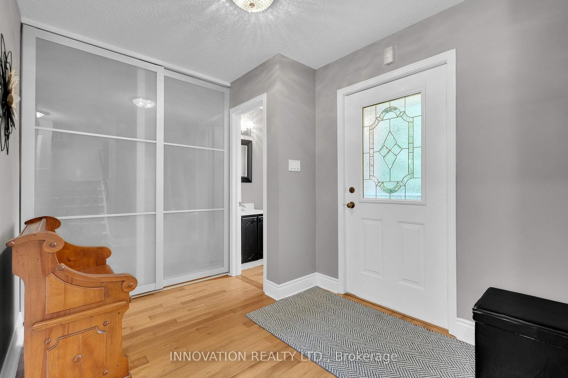 Front entry with room to sit and put on shoes