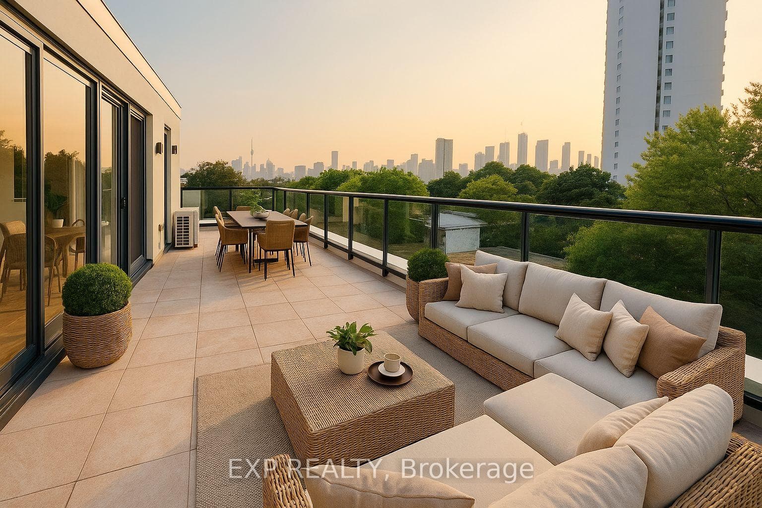Virtually Staged Terrace