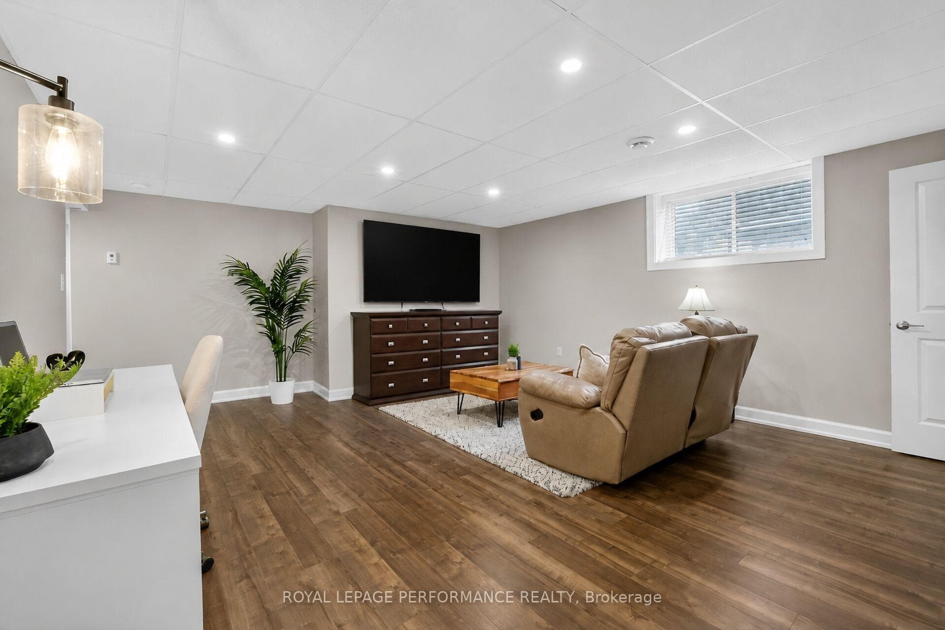 The Finished Lower Level with Rec Room