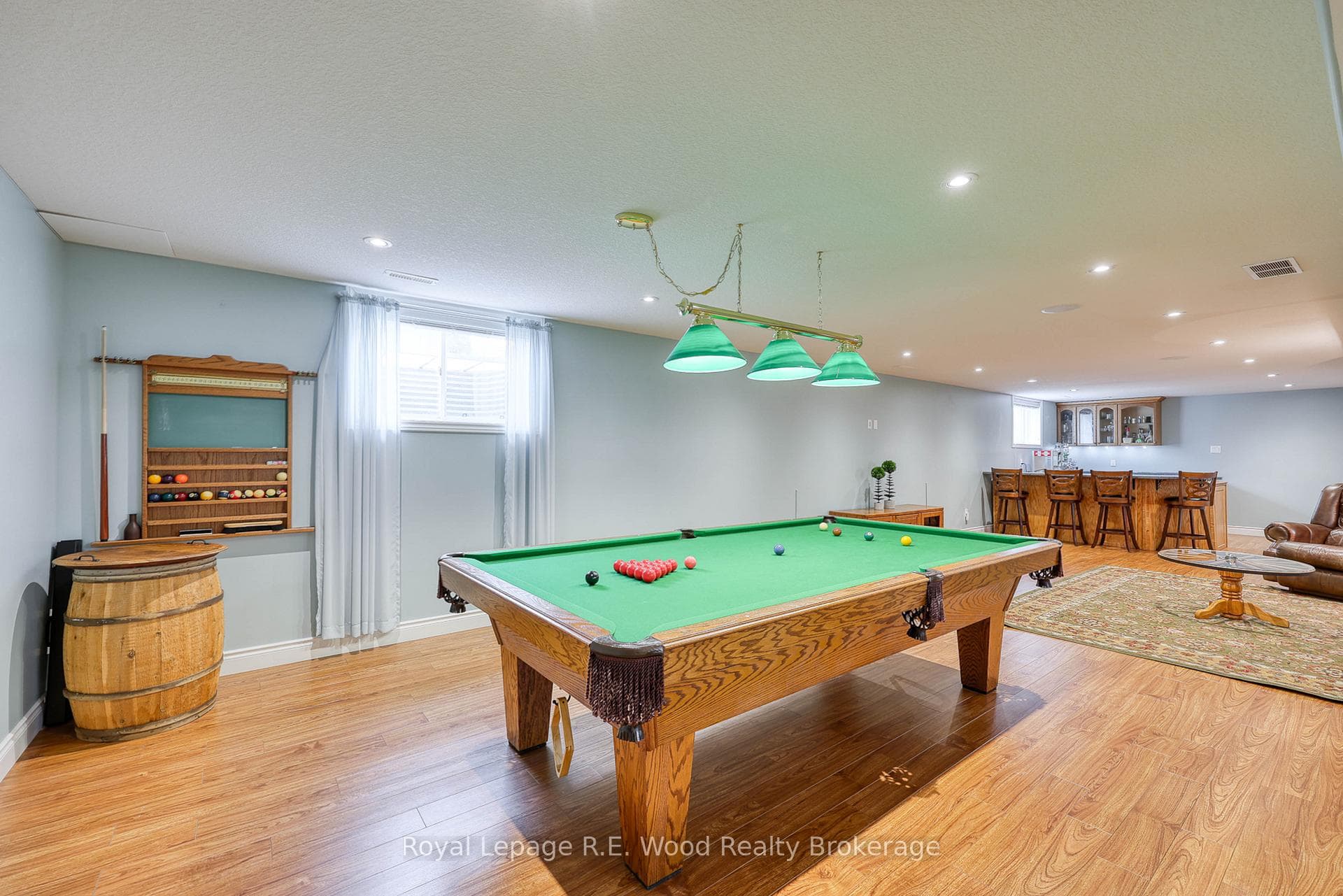 Lots of room, even for a pool table!