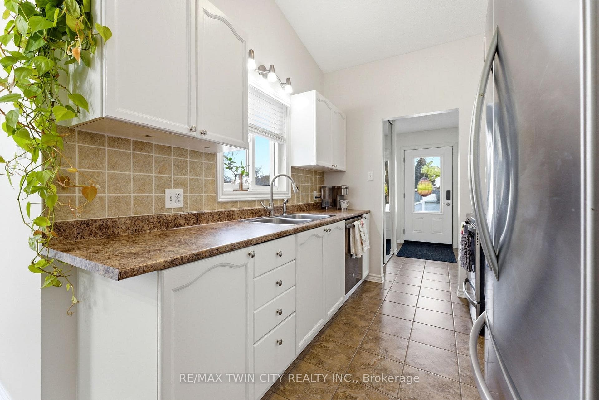 Good counter top space and vaulted ceilings.