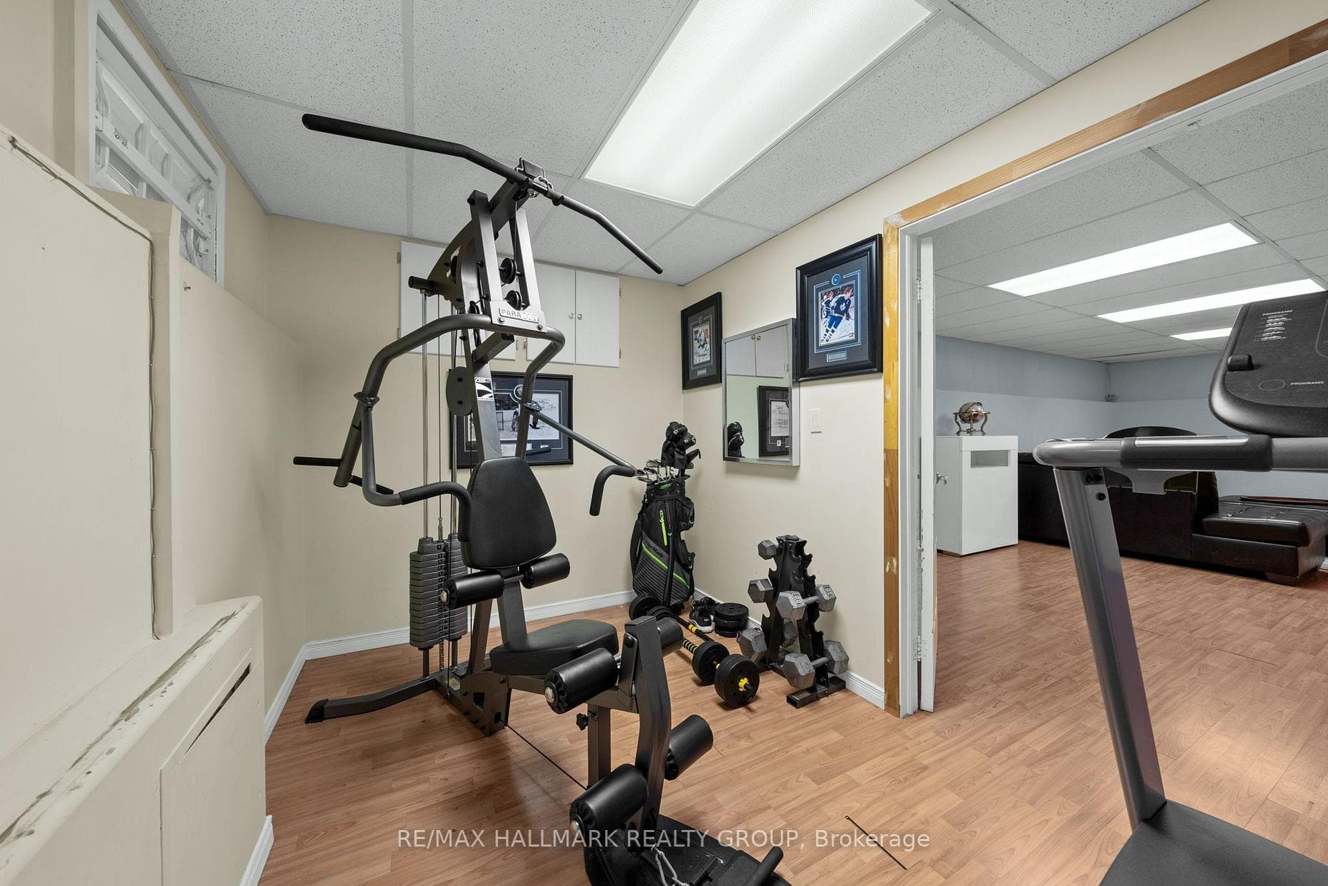 Basement Fitness or Flex Room (equipment included)