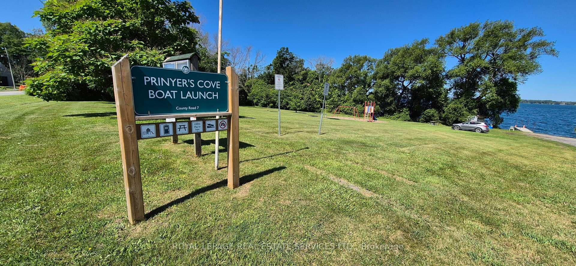 Prinyer's Cove Boat Launch park around the corner