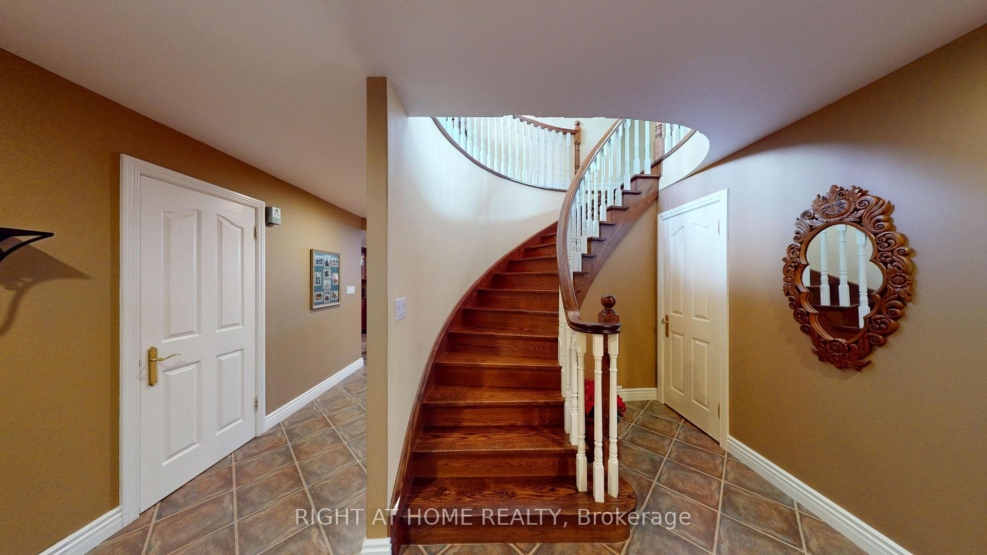 Stairs to fully finished basement