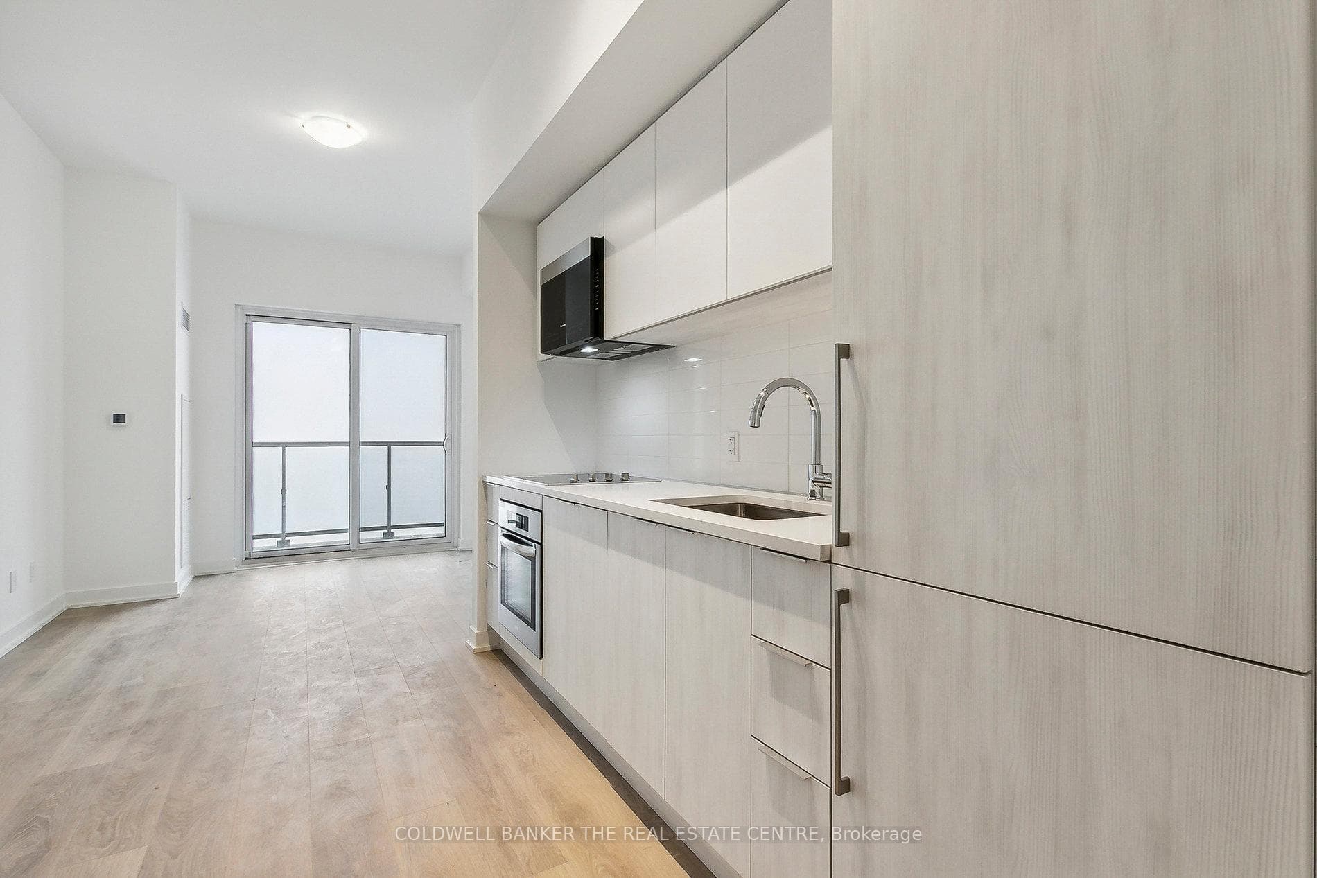 Kitchen combined with living and eating space