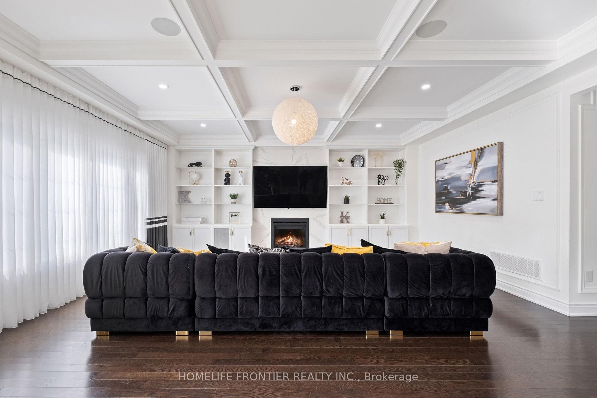 And Coffered Ceiling