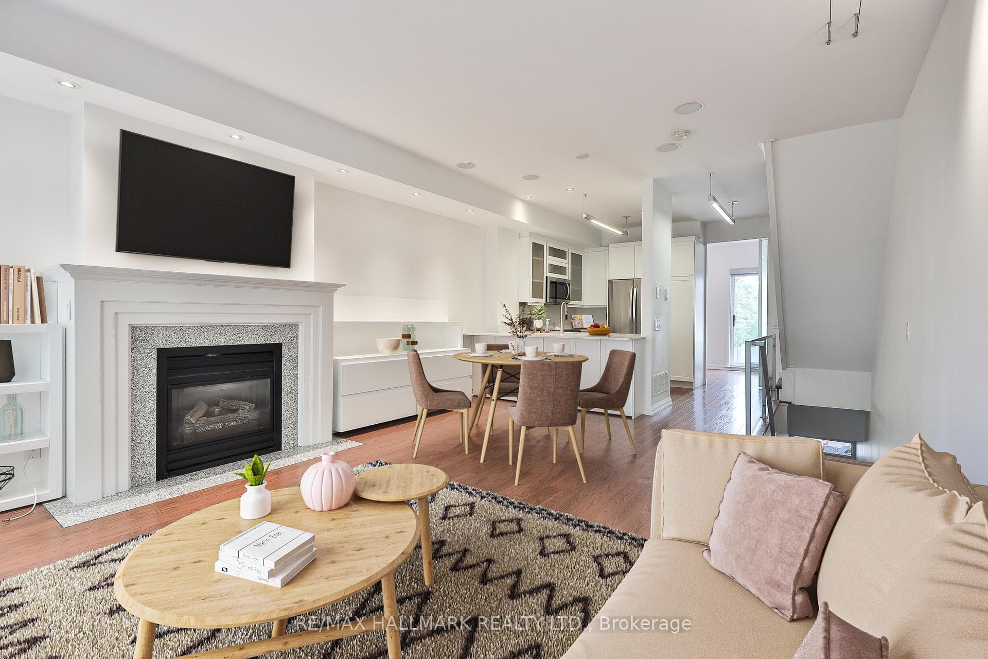 Spacious Living room w/ Fireplace