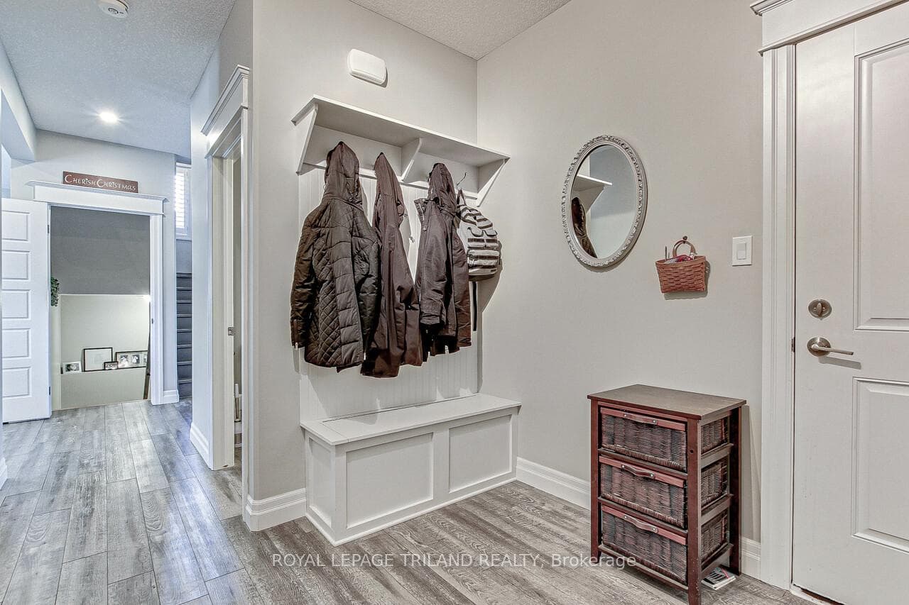 Mud room with coat rack