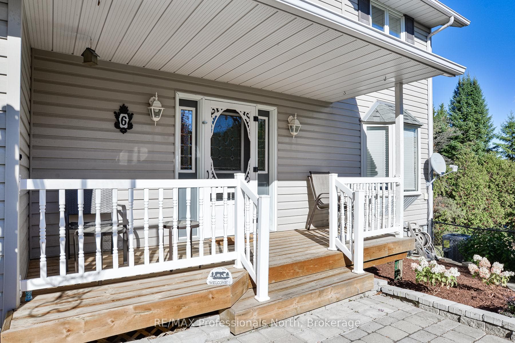 Inviting covered front porch