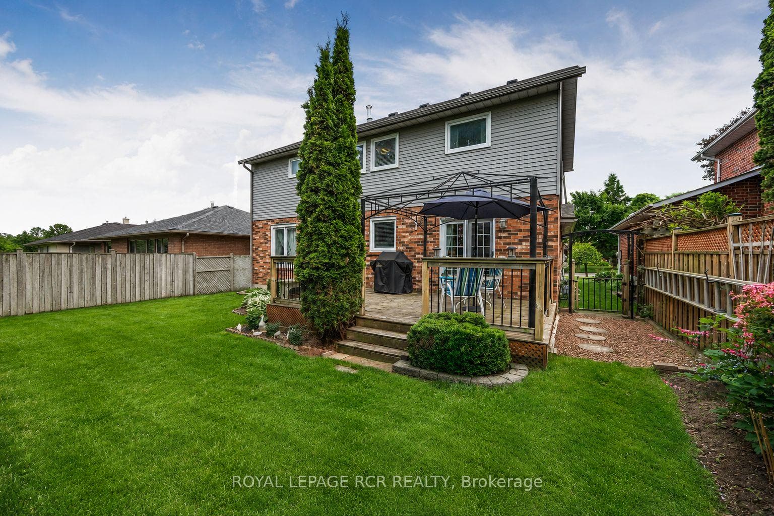 Fully fenced backyard