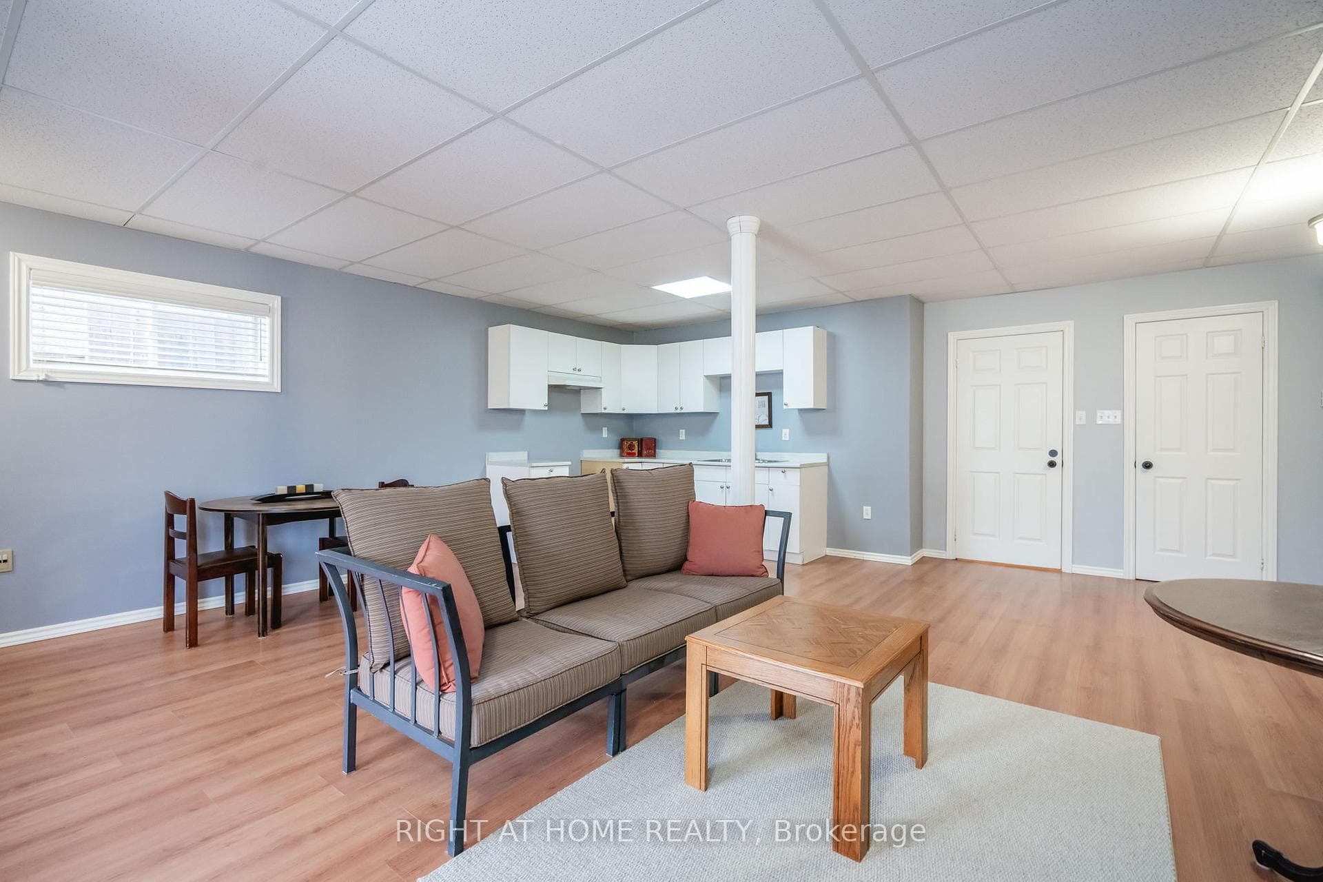 Basement-Open concept kitchen, livingroom