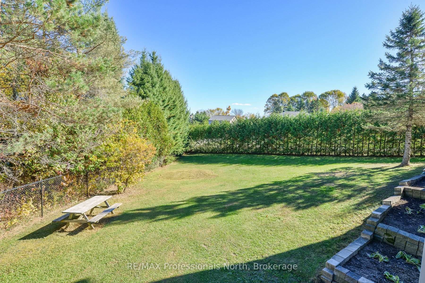 Expansive side yard