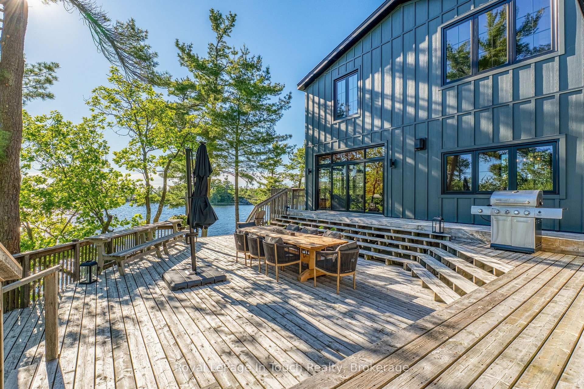Ample deck facing west