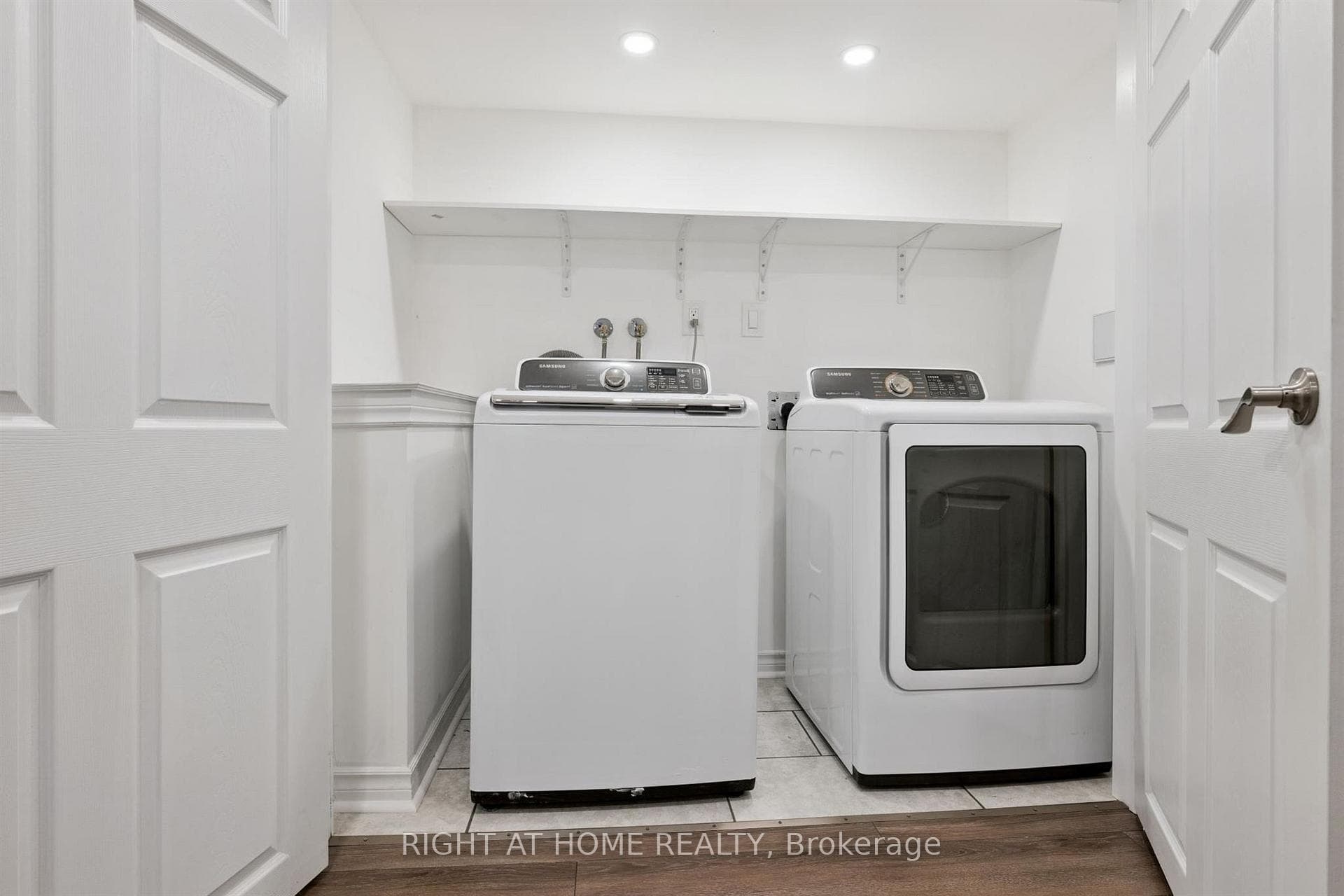 Bright and clean laundry space