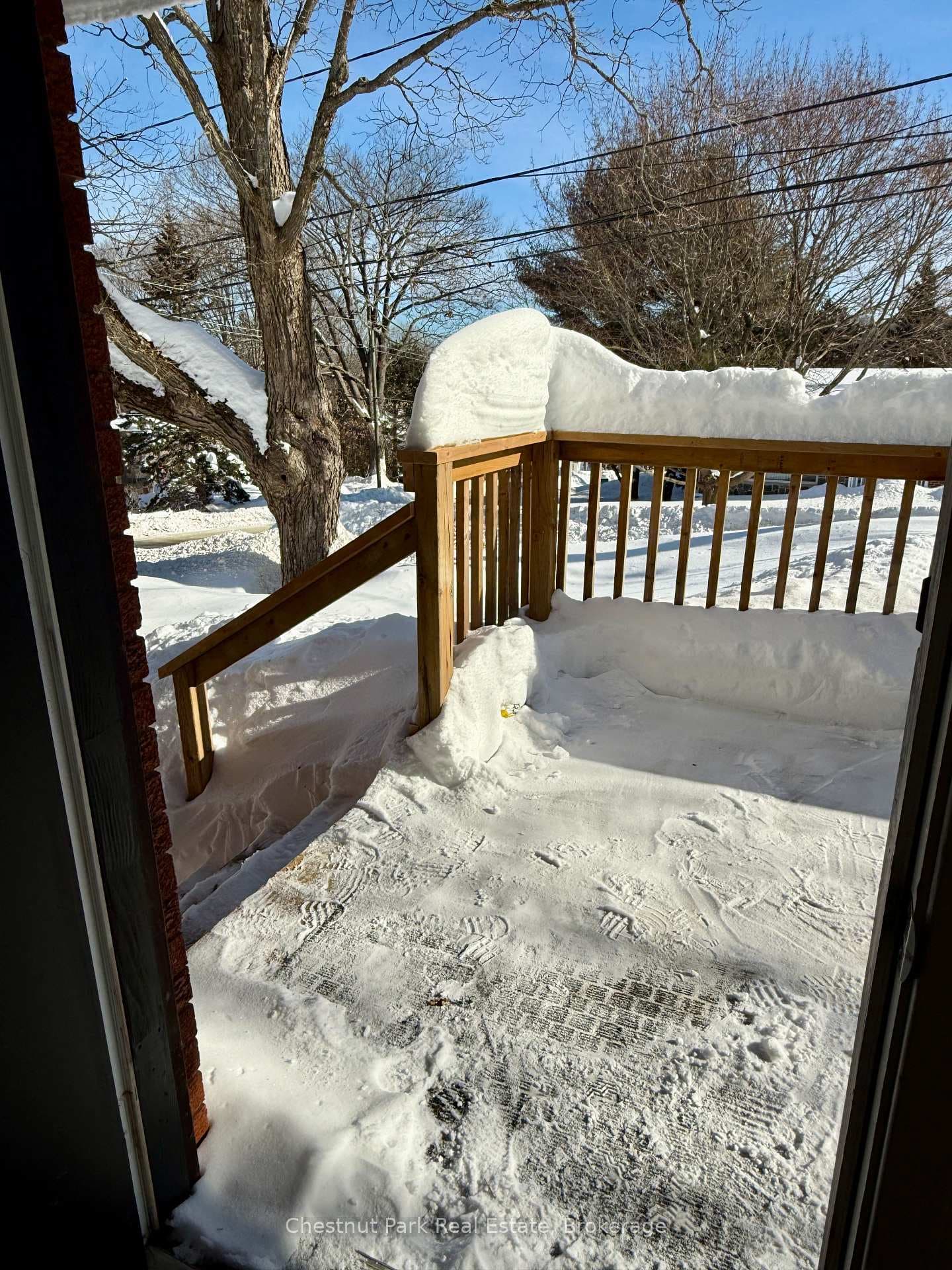 From the entrance looking out onto the deck