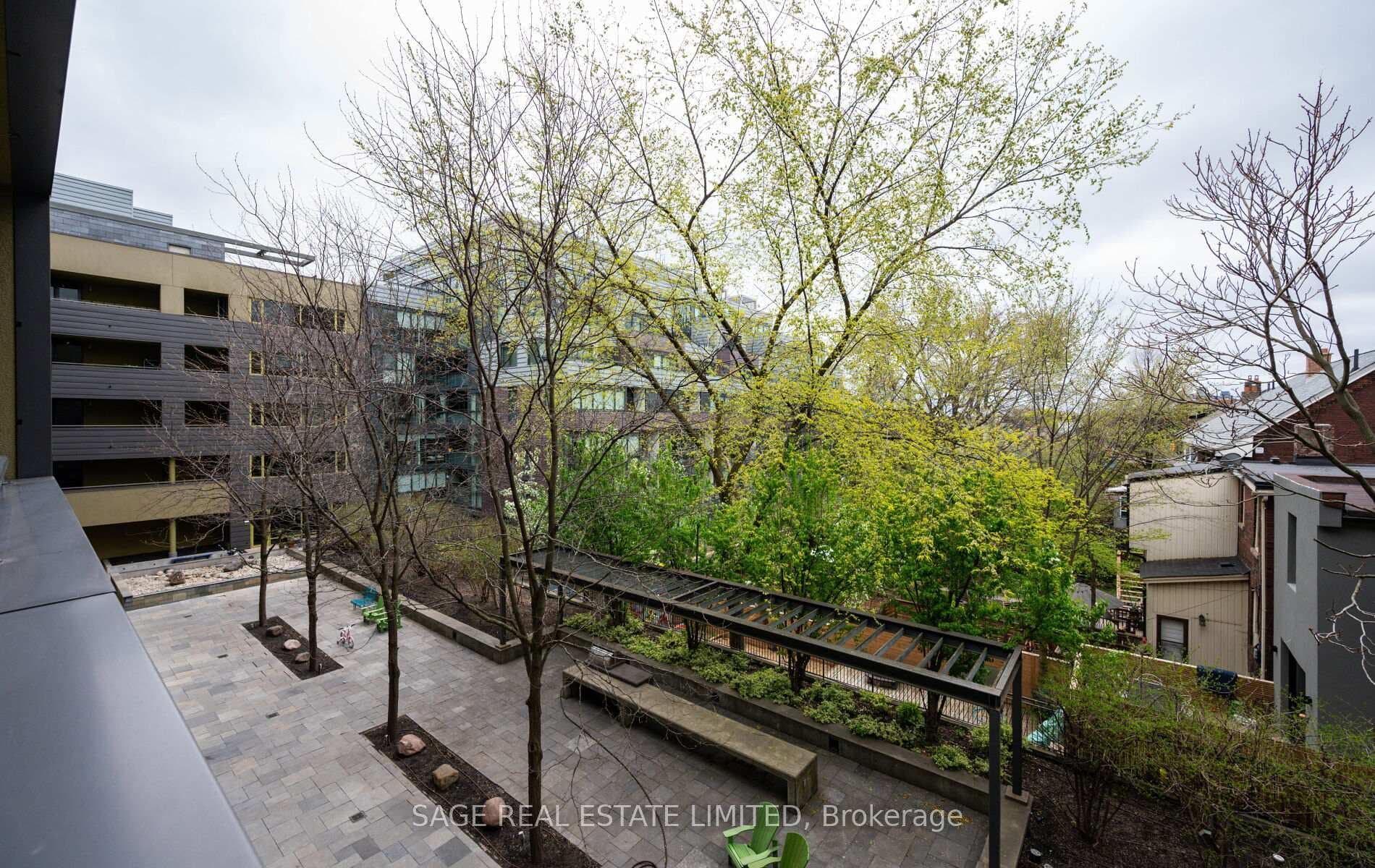 Patio overlooks BBQ outdoor space