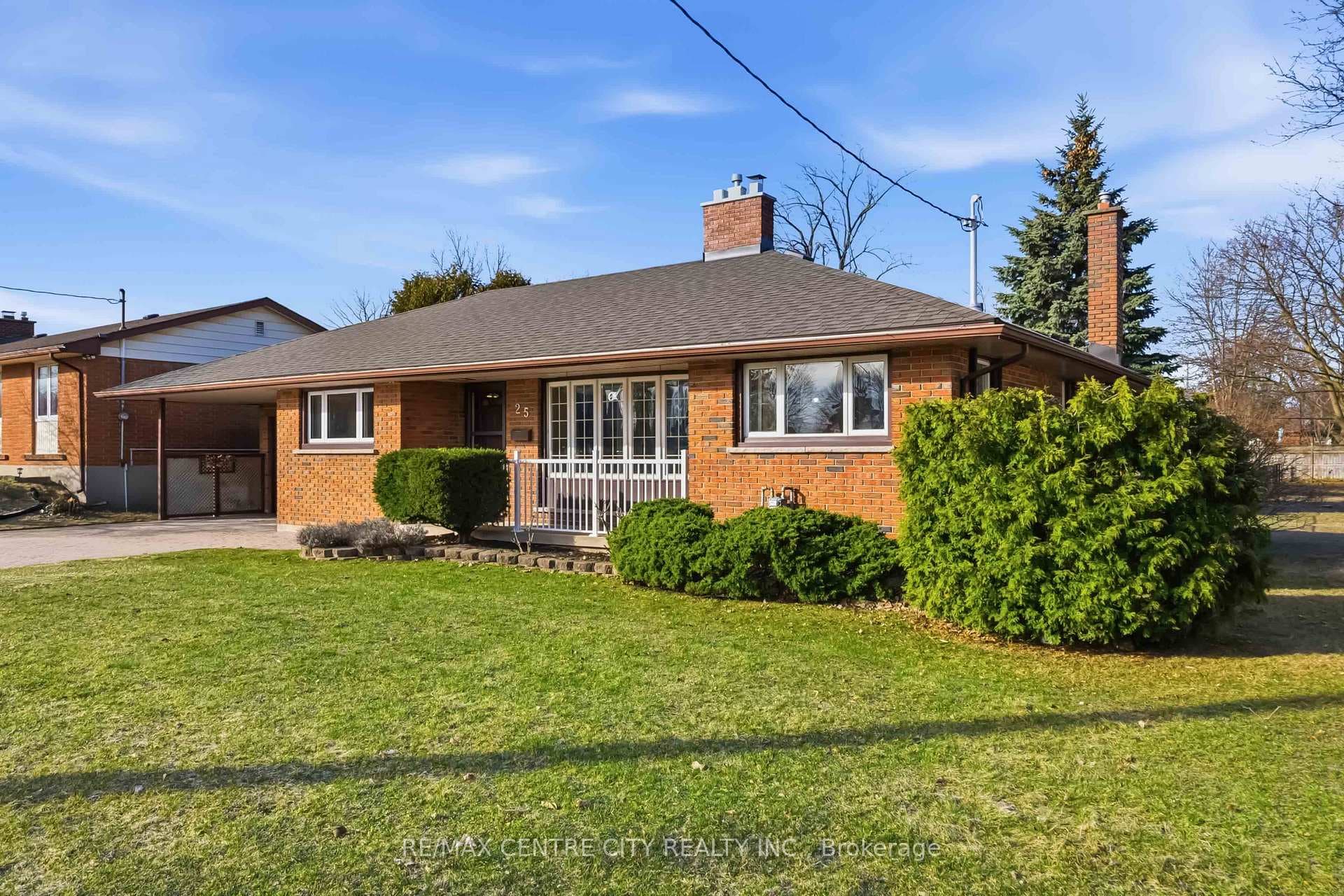 All brick, newer roof, bright windows, landscaped