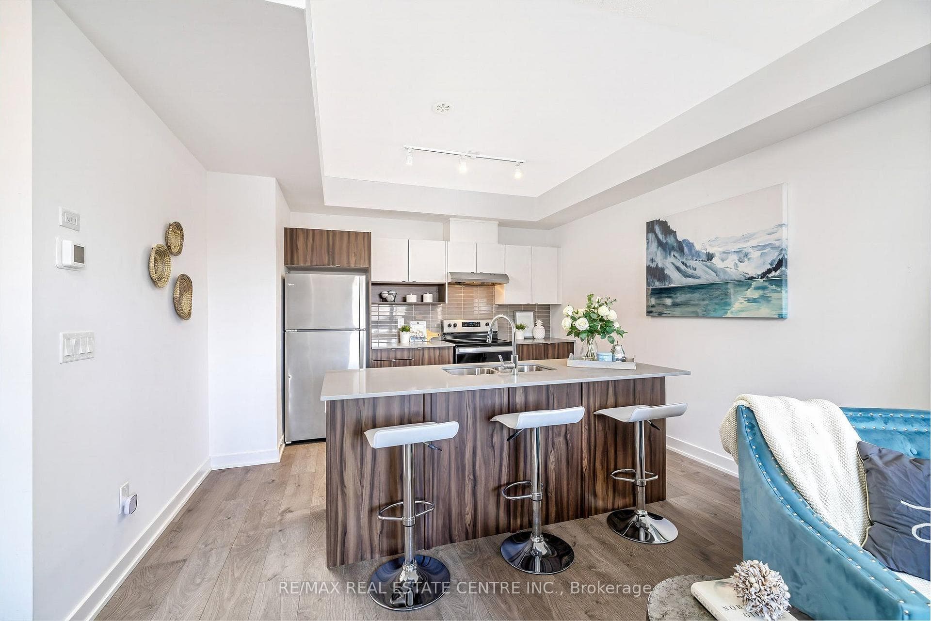 Beautiful kitchen with stainless steel appliances